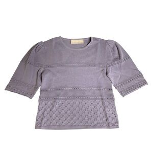 KEEPSAKE THE LABEL Bulletin Tee in Viscose-blend Knit Medium Lavender Gray